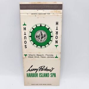 Vintage Matchbook Larry Paskow's Harbor Island Spa Miami Beach Florida West End